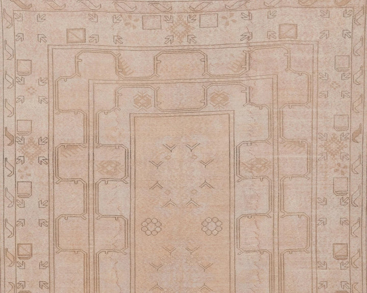 White Turkish Oushak Rug 6' 4" x 9' 7" Hand-Knotted | No. VR99329