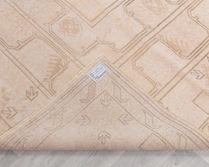 White Turkish Oushak Rug 6' 4" x 9' 7" Hand-Knotted | No. VR99329
