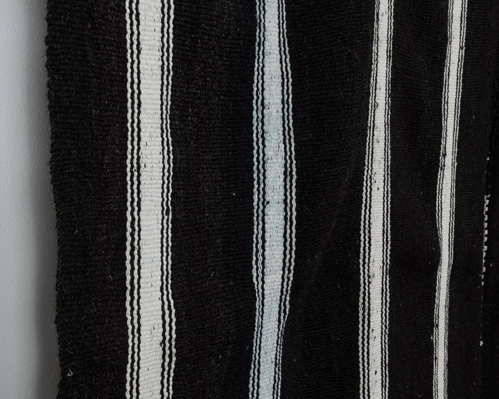 Brown Turkish Kilim Rug 7' 7" x 10' 11" Flat-Weave close-up