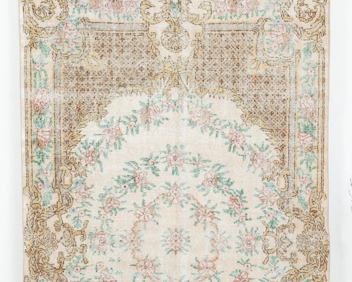 Multicolor Turkish Oushak Rug 8' x 5' 1" Hand-Knotted | No. VR99381