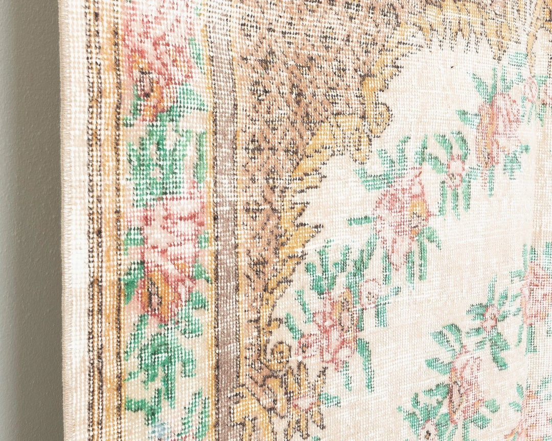 Multicolor Turkish Oushak Rug 8' x 5' 1" Hand-Knotted | No. VR99381