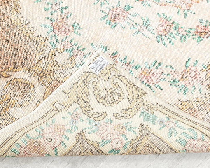 Multicolor Turkish Oushak Rug 8' x 5' 1" Hand-Knotted | No. VR99381