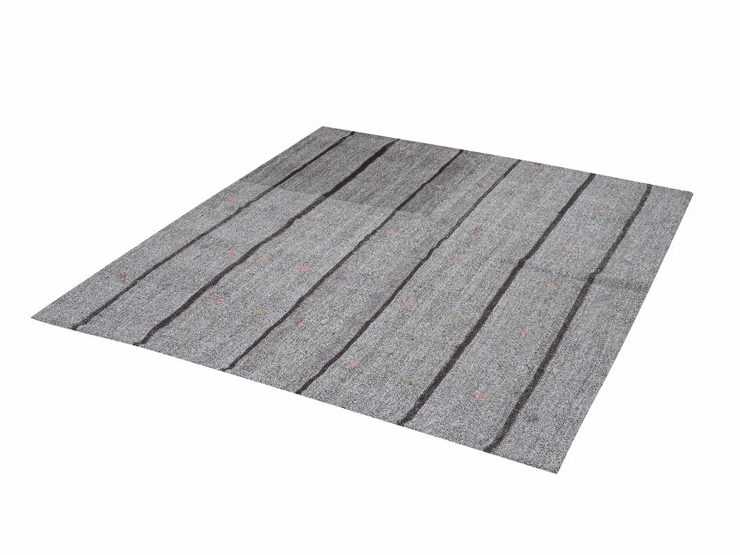 Gray Kilim Rug 6' x 6' 7" | No. VR99547