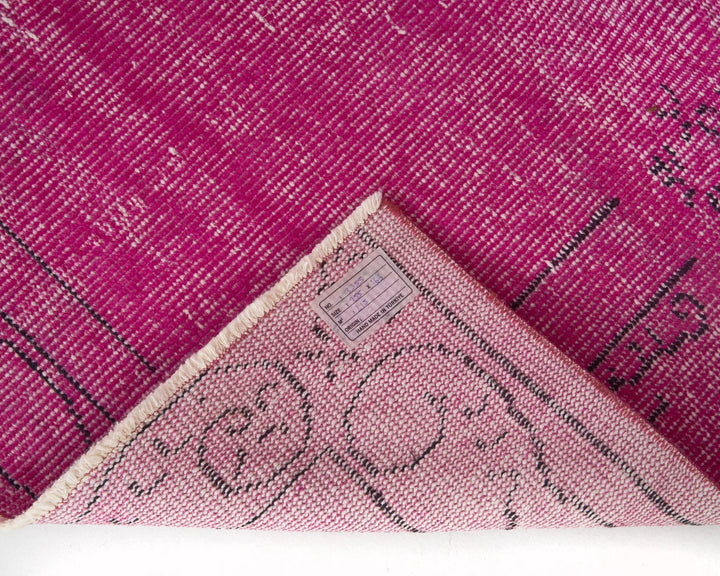 Pink Turkish Overdye Rug 5' 4" x 8' 4" Hand-Knotted | No. VR99578