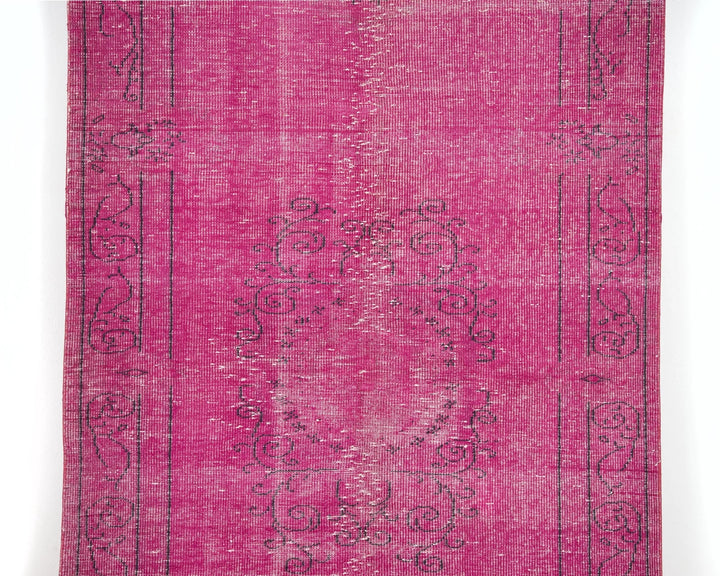 Pink Turkish Overdye Rug 5' 4" x 8' 4" Hand-Knotted | No. VR99578