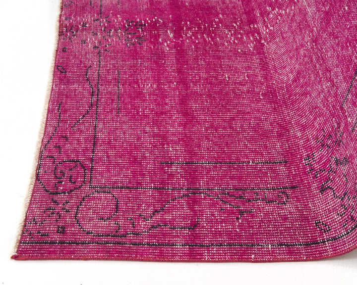 Pink Turkish Overdye Rug 5' 4" x 8' 4" Hand-Knotted | No. VR99578
