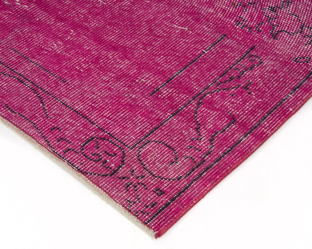 Pink Turkish Overdye Rug 5' 4" x 8' 4" Hand-Knotted | No. VR99578