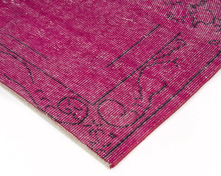 Pink Turkish Overdye Rug 5' 4" x 8' 4" Hand-Knotted | No. VR99578