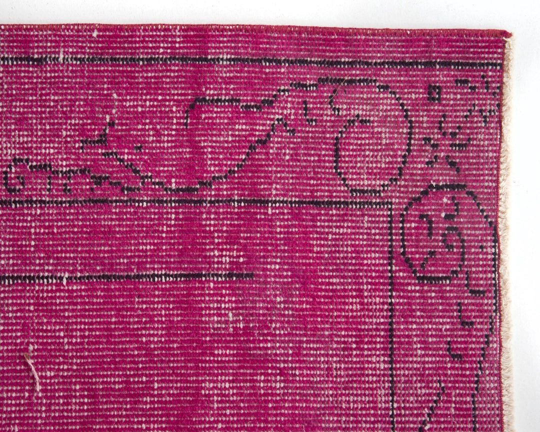 Pink Turkish Overdye Rug 5' 4" x 8' 4" Hand-Knotted | No. VR99578