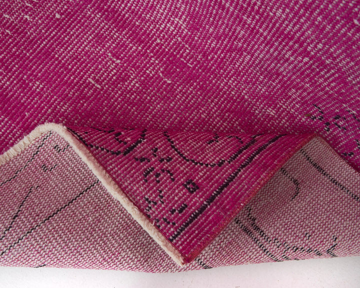 Pink Turkish Overdye Rug 5' 4" x 8' 4" Hand-Knotted | No. VR99578