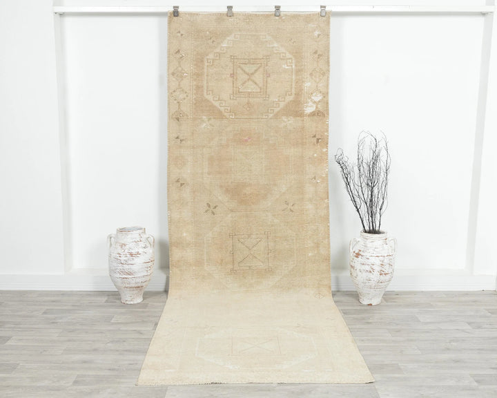 Beige Runner Rug 3' 7" x 11' 1" | No. VR99605