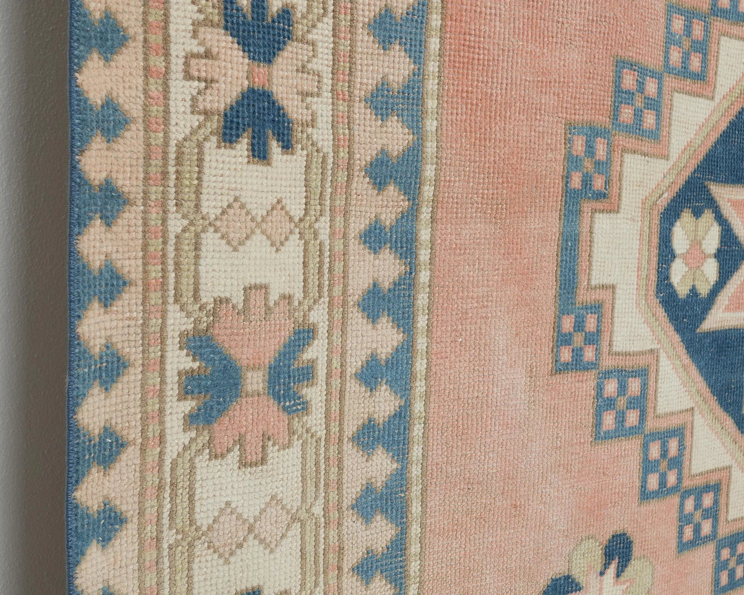 Pink Turkish Oushak Rug 8' 8" x 5' 10" Hand-Knotted | No. VR99774