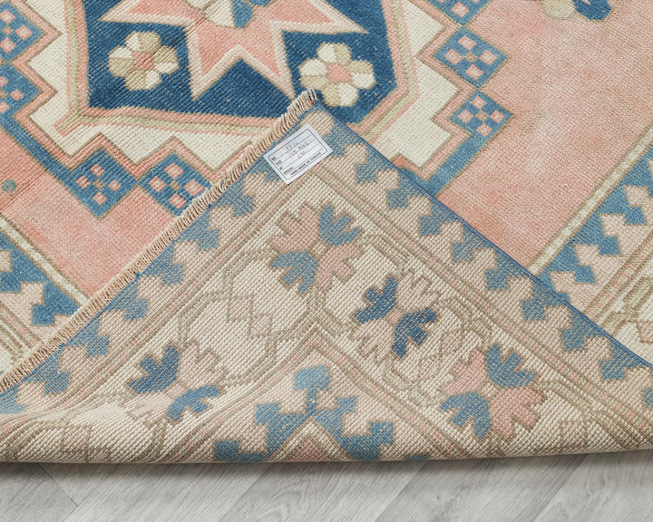 Pink Turkish Oushak Rug 8' 8" x 5' 10" Hand-Knotted | No. VR99774
