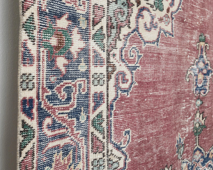 Red Turkish Oushak Rug 5' 7" x 9' Hand-Knotted | No. VR99785