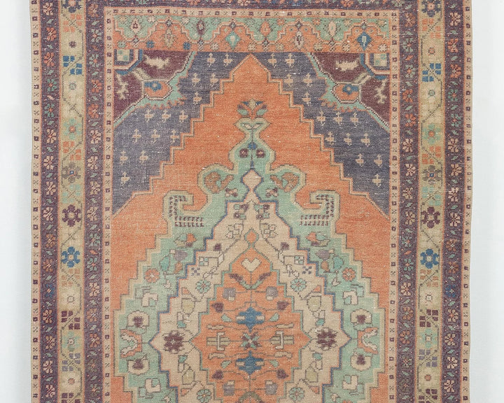 Multicolor Turkish Oushak Rug 4' 3" x 8' 1" Hand-Knotted | No. VR99807