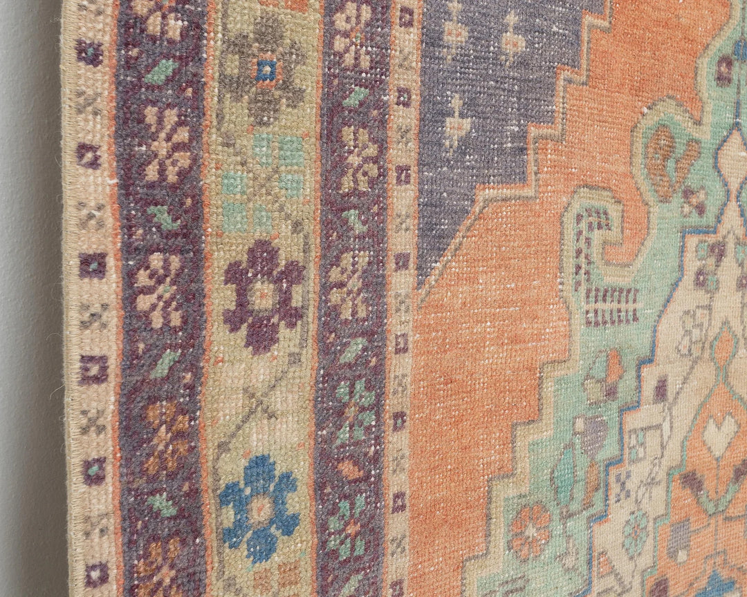 Multicolor Turkish Oushak Rug 4' 3" x 8' 1" Hand-Knotted | No. VR99807