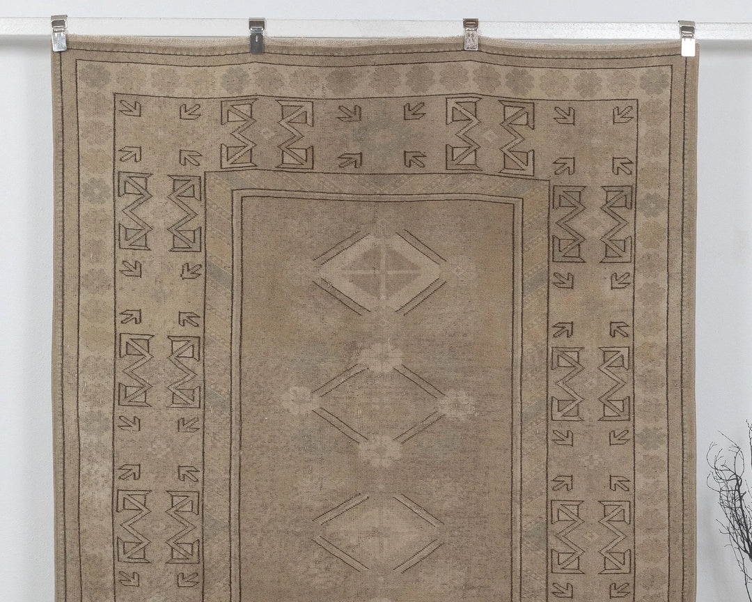 Multicolor Turkish Oushak Rug 3'7" x 6'5" Hand-Knotted | No. VR99859