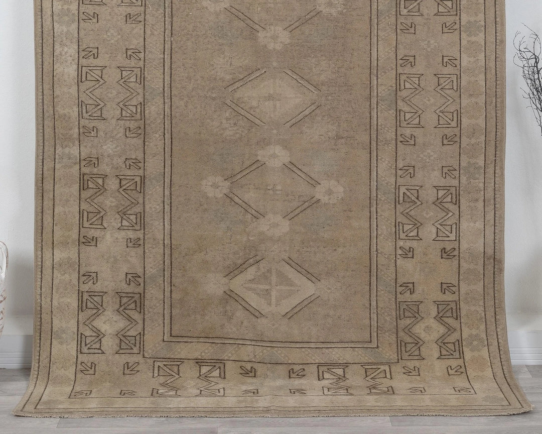 Multicolor Turkish Oushak Rug 3'7" x 6'5" Hand-Knotted | No. VR99859