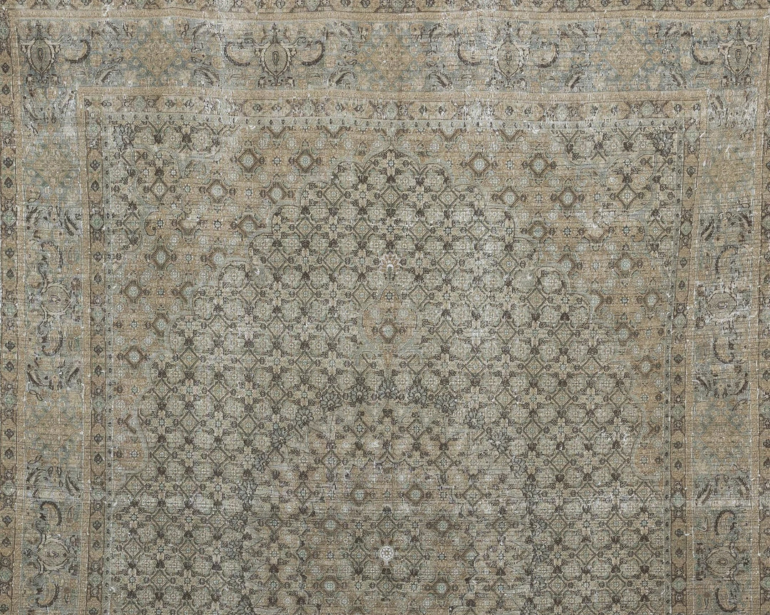 Gray Turkish Oushak Rug 7' 10" x 11' Hand-Knotted | No. VR99863