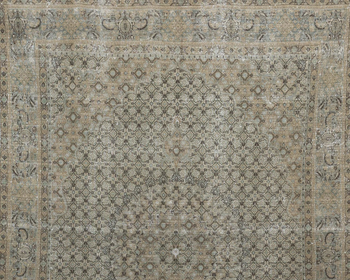 Gray Turkish Oushak Rug 7' 10" x 11' Hand-Knotted | No. VR99863