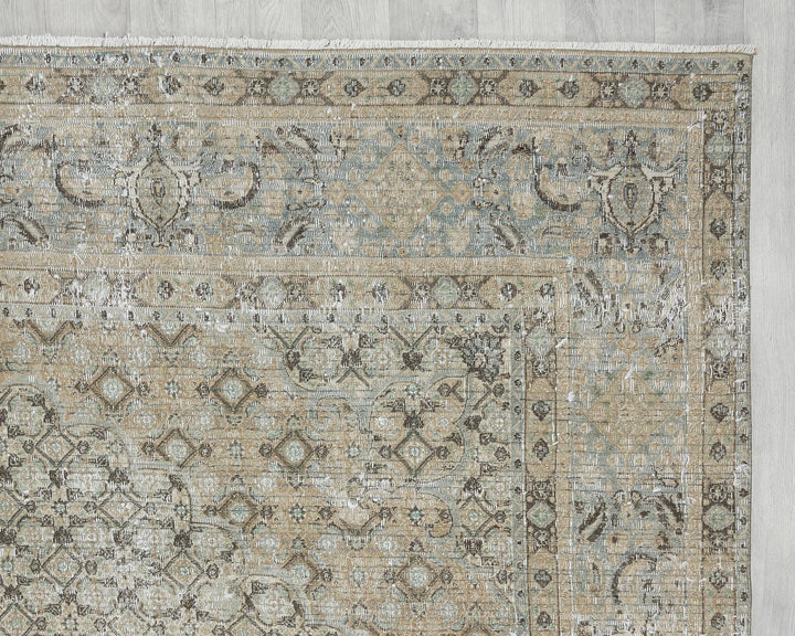 Gray Turkish Oushak Rug 7' 10" x 11' Hand-Knotted | No. VR99863