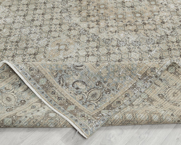 Gray Turkish Oushak Rug 7' 10" x 11' Hand-Knotted | No. VR99863