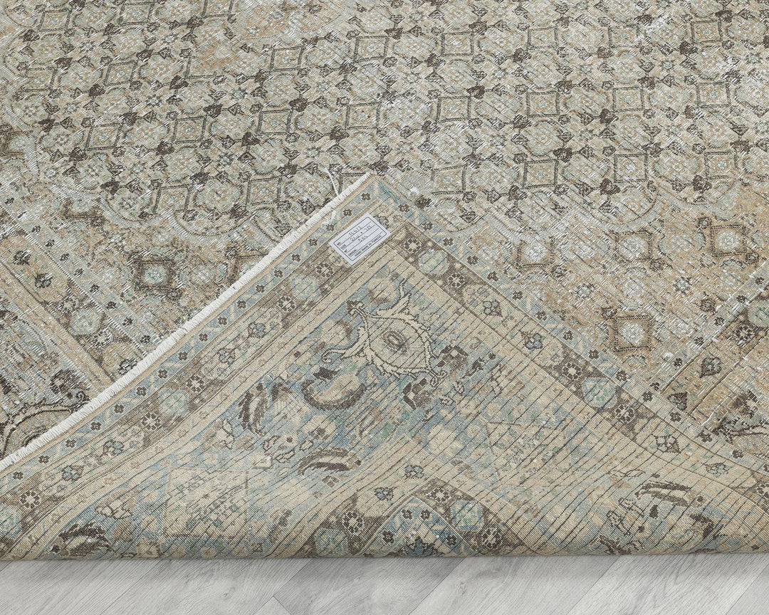 Gray Turkish Oushak Rug 7' 10" x 11' Hand-Knotted | No. VR99863