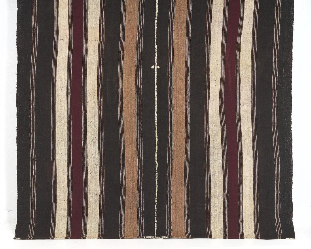 Brown Turkish Kilim Rug 4' 10" x 6' 8" Flat-Weave | No. VR99875