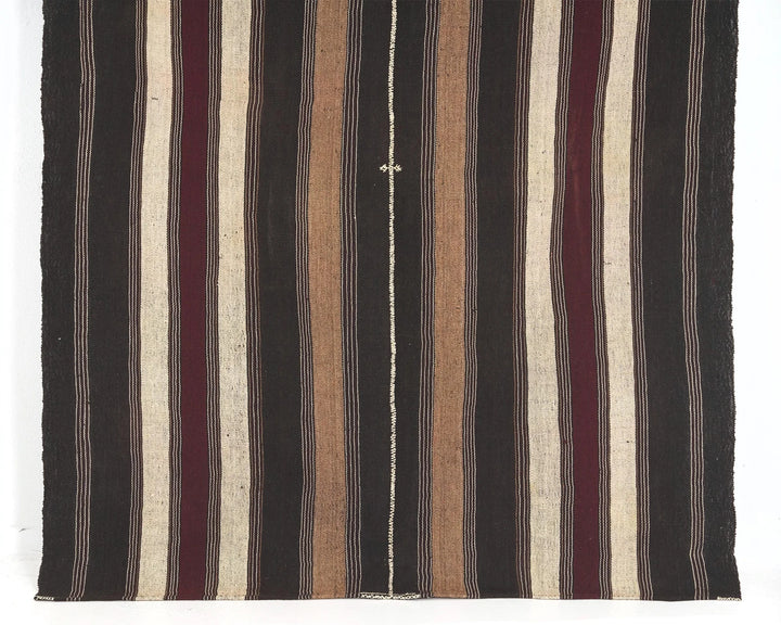 Brown Turkish Kilim Rug 4' 10" x 6' 8" Flat-Weave | No. VR99875