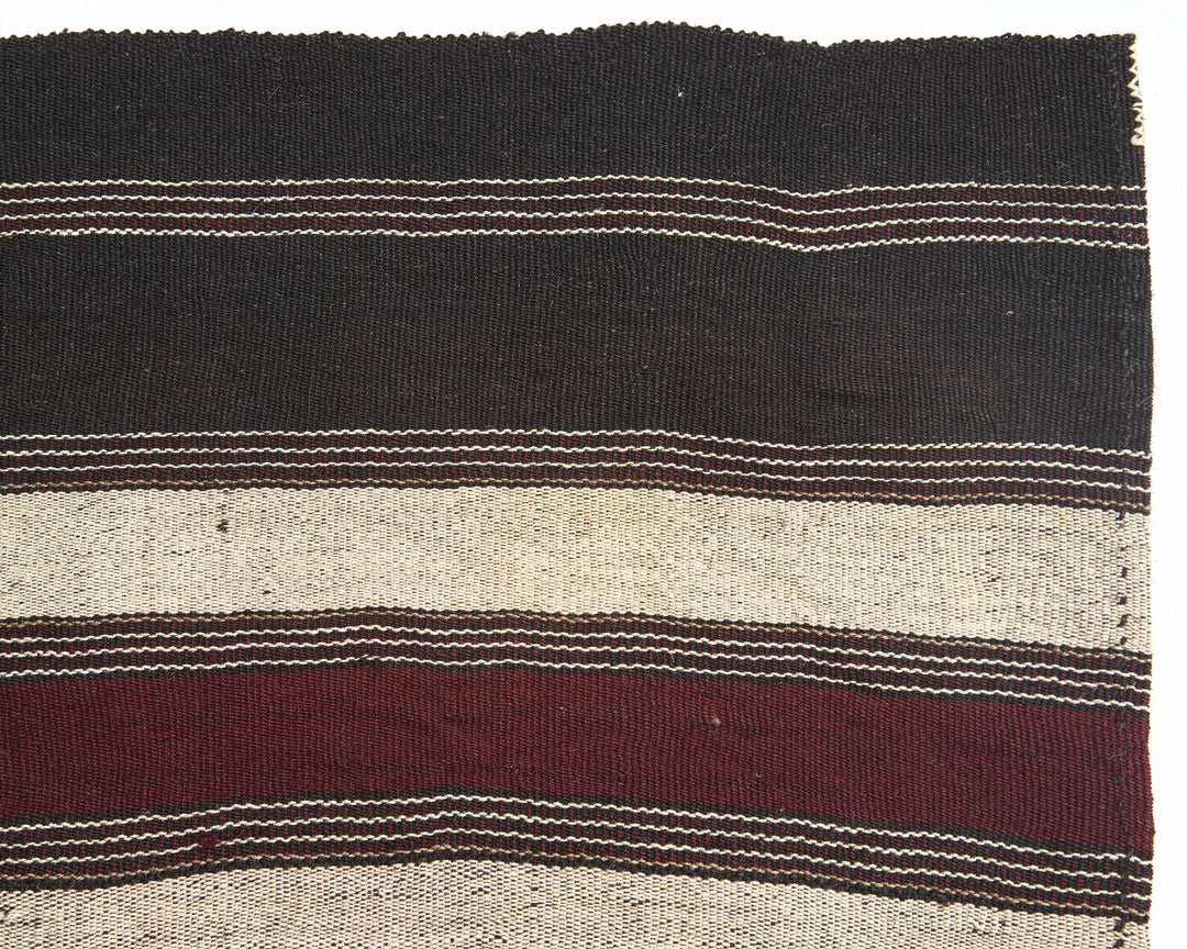 Brown Turkish Kilim Rug 4' 10" x 6' 8" Flat-Weave | No. VR99875