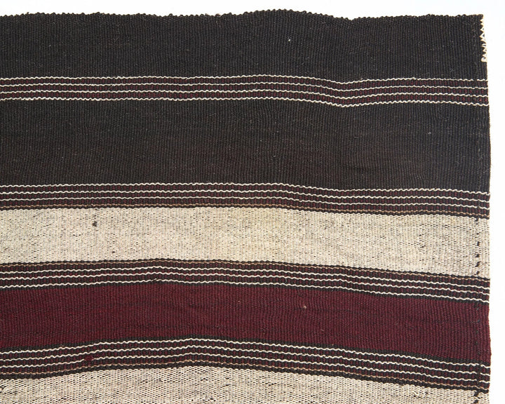 Brown Turkish Kilim Rug 4' 10" x 6' 8" Flat-Weave | No. VR99875