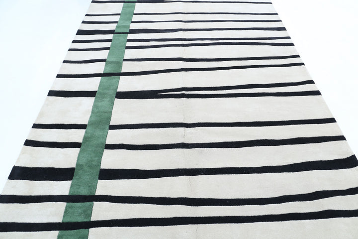 Afghan Geometric Rug 6' 3" x 9' 7" Hand-Knotted | No. AT42570