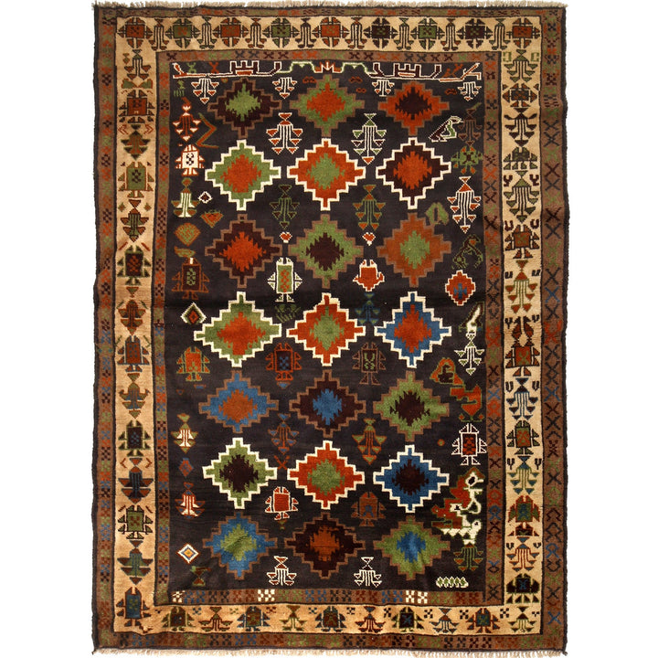 Hand Knotted Kohistani Carpet 5' 6" x 7' 5" - No. AL92827