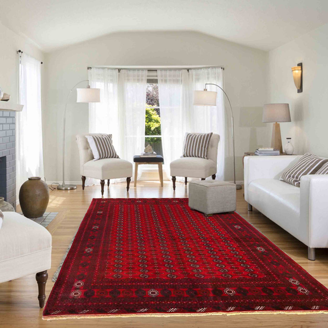 Oriental Bukhara Area Rug 6' 5" x 9' 5" - No. AL42614