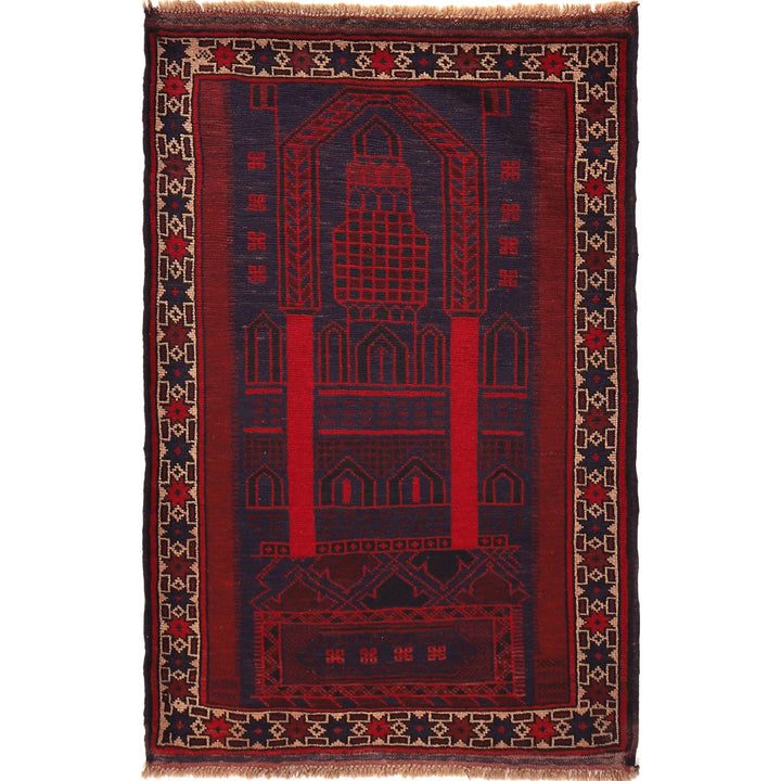 Handmade Prayer Rug 3' 0" x 4' 7" - No. AL39666