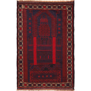 Handmade Prayer Rug 3' 0" x 4' 7" - No. AL39666