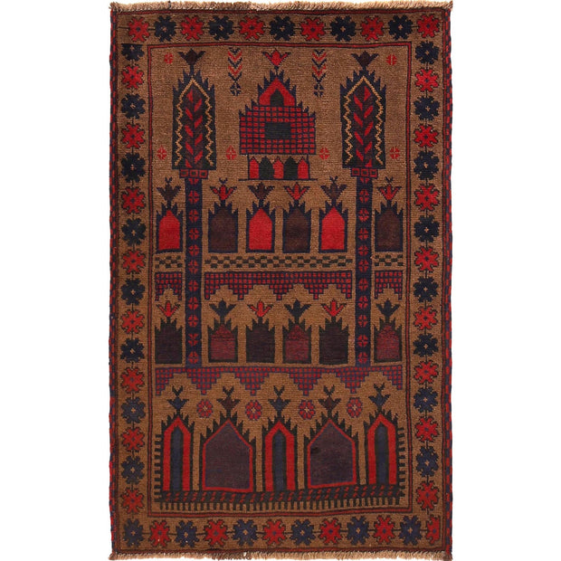 Handmade Prayer Rug 2' 11" x 4' 9" - No. AL33213