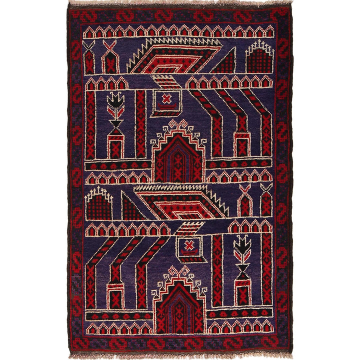 Handmade Prayer Rug 3' 1" x 4' 11" - No. AL37703