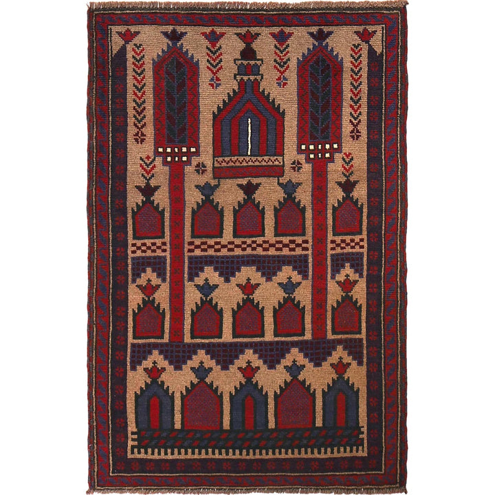 Handmade Prayer Rug 2' 11" x 4' 6" - No. AL22001