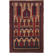 Handmade Prayer Rug 2' 11" x 4' 6" - No. AL22001