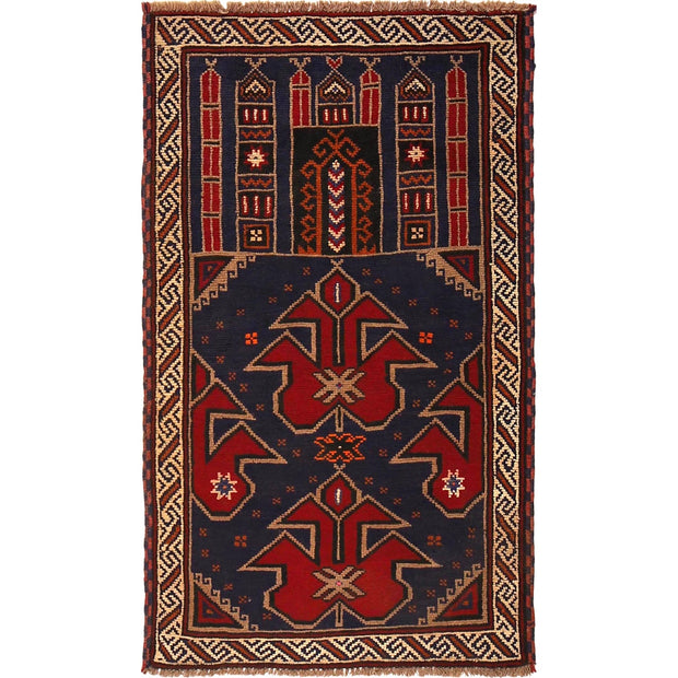 Small Prayer Carpet 2' 7" x 4' 7" - No. AL49459