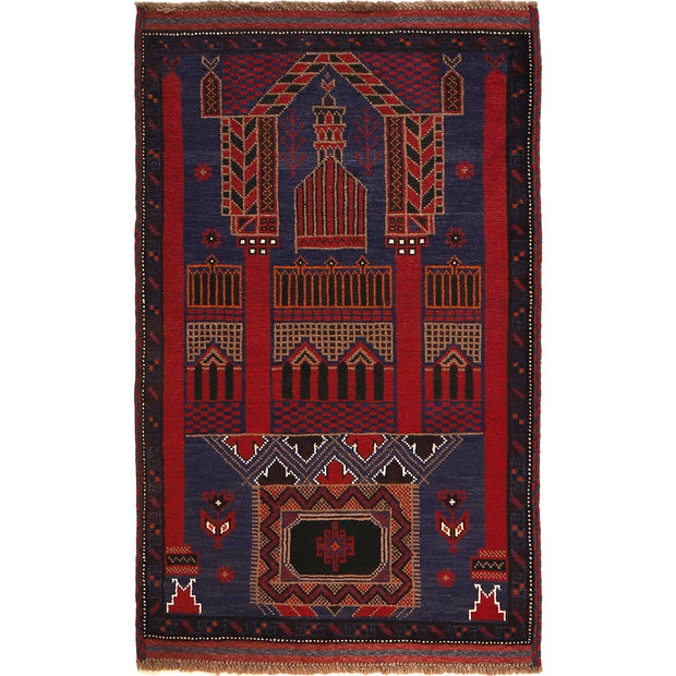 Small Prayer Carpet 3' 0" x 4' 9" - No. AL96054