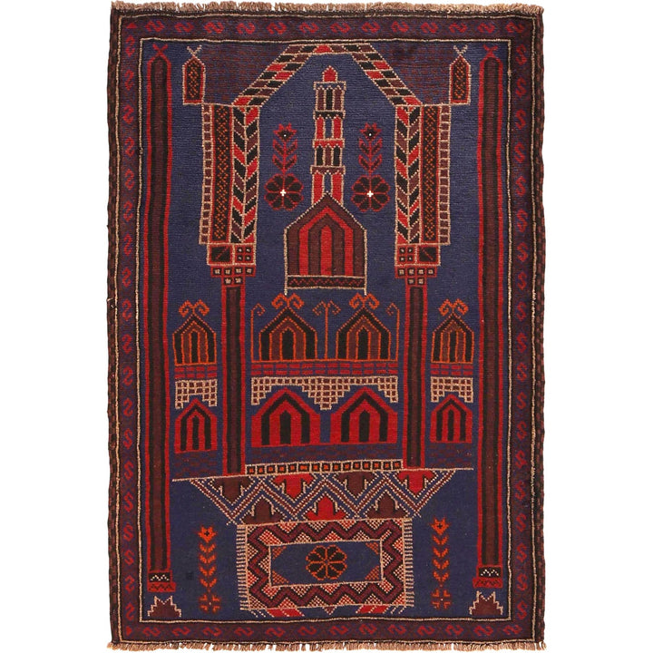 Small Prayer Carpet 3' 0" x 4' 8" - No. AL35098