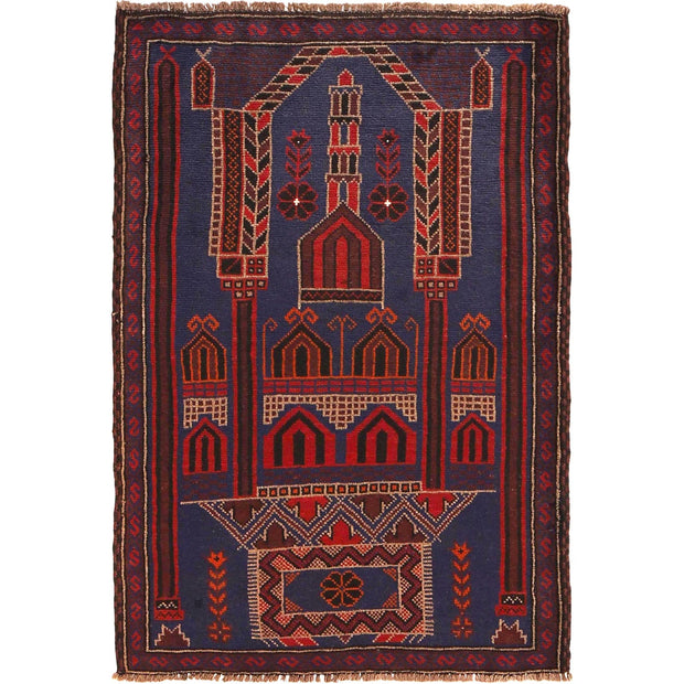 Small Prayer Carpet 3' 0" x 4' 8" - No. AL35098