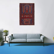 Small Prayer Carpet 3' 0" x 4' 8" - No. AL35098