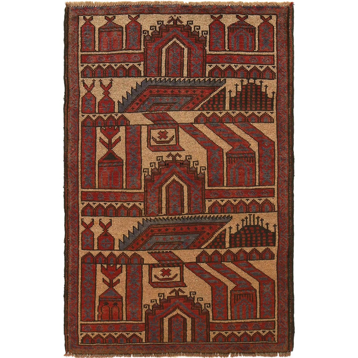 Islamic Prayer Carpet 2' 10" x 4' 5" - No. AL72795
