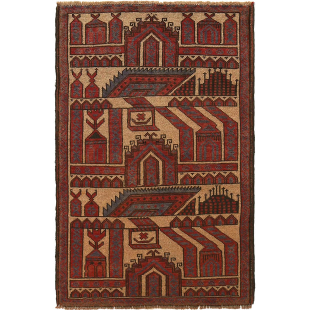 Islamic Prayer Carpet 2' 10" x 4' 5" - No. AL72795