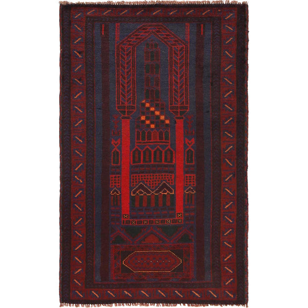 Small Prayer Carpet 2' 10" x 4' 9" - No. AL94428