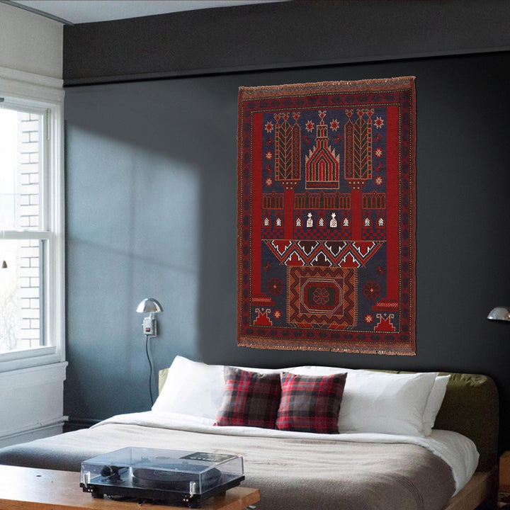 Islamic Prayer Carpet 2' 11" x 4' 5" - No. AL98418