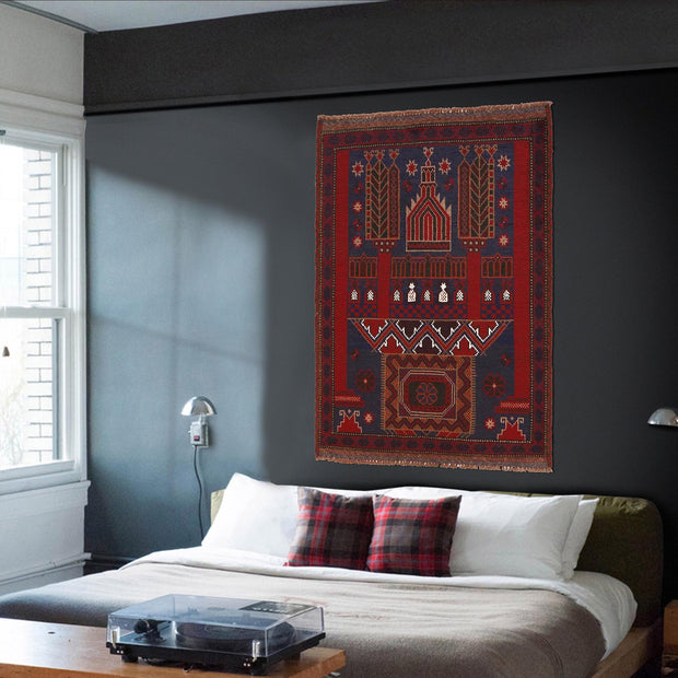 Islamic Prayer Carpet 2' 11" x 4' 5" - No. AL98418